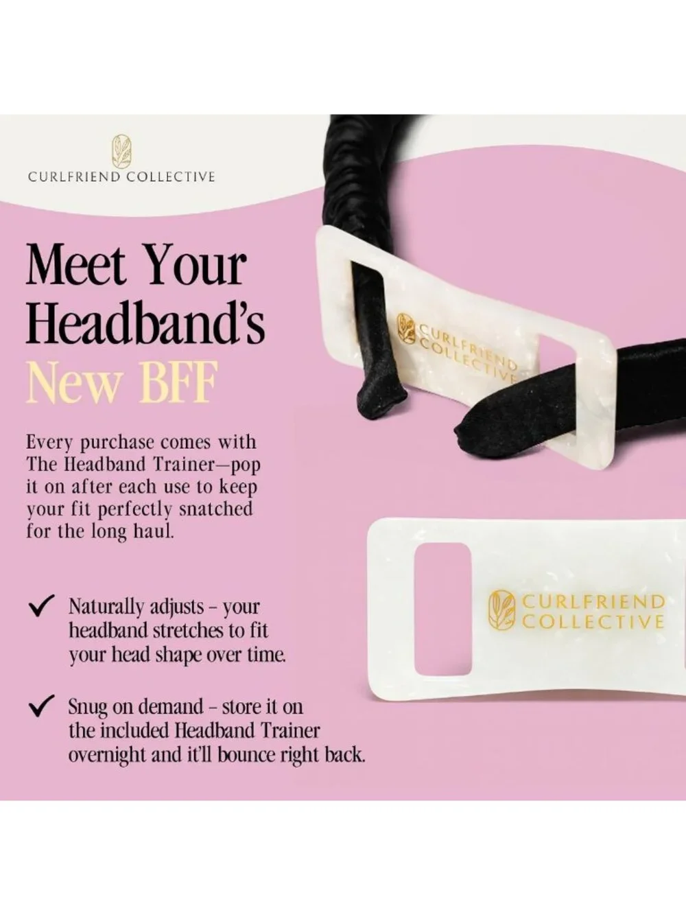 Luxury 100% Mulberry Silk No-Slip Headband for Curly & Textured Hair - Comfort